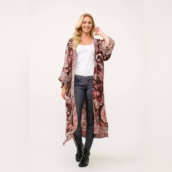 RAJ VEGA EMBROIDERED DUSTER NWT - Picture 1 of 5
